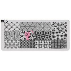 Matrita de Unghii din metal dreptunghiulara 6x12cm XYP 005